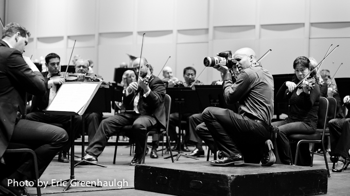Jared Platt photographing the Phoenix Symphony for their 2011/12 Promotions
