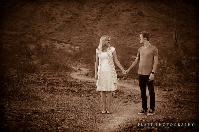 Engagement Portrait in Phoenix Arizona in the Desert