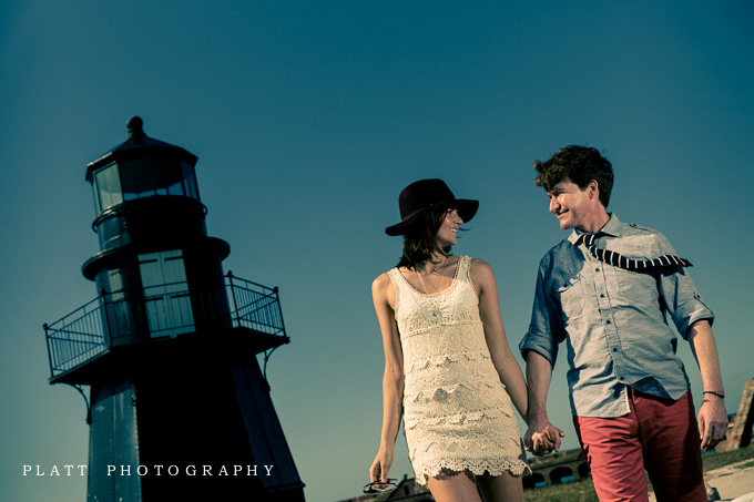 Engagement Portraits in the Gulf of Mexico, of the coast of Key West, Florida by Jared Platt, Platt Photography.