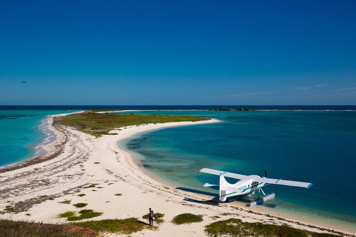 Fort Jefferson can be reached by boat or by sea plane. As you might expect, the flight is not dangerous in the least. It is the landing that is a little questionable. It was an experience I will never forget. Especially from the co-pilot seat while the “captain” was blasting Marley on the radio and driving with his knee. #canon5dmarkiii @canonusa